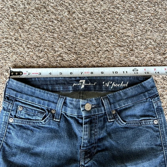 7 For All Mankind Women’s‎ Size 25 ‘A’ Pocket Jeans - Picture 9 of 11